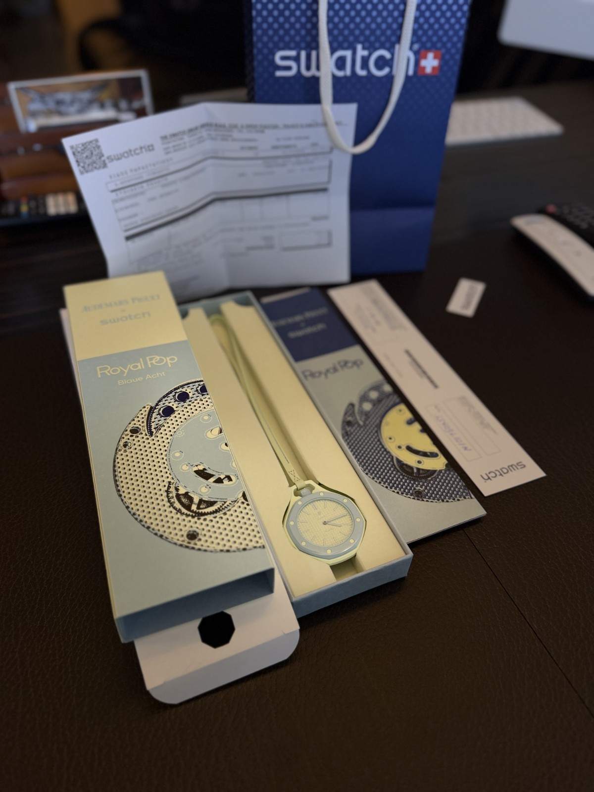 Swatch × Audemars Piguet Royal Pop “Blaue Acht” — Ref. SSX03L101N