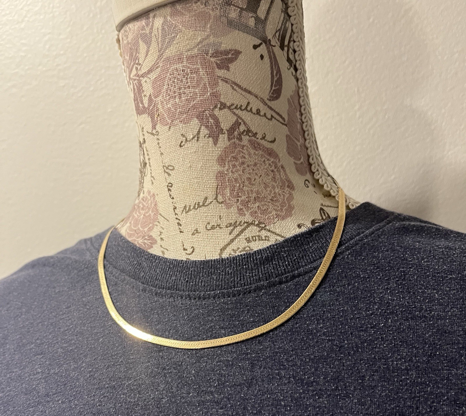 14k Yellow Gold 18″ Herringbone Chain Necklace 3mm 8.1g Solid Made in Italy