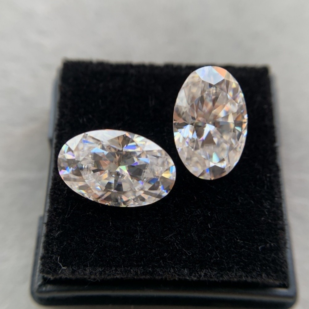 Oval Shaped 1PCS 2x3mm-12x16mm GRA Certificate White Color Loose Moissanite