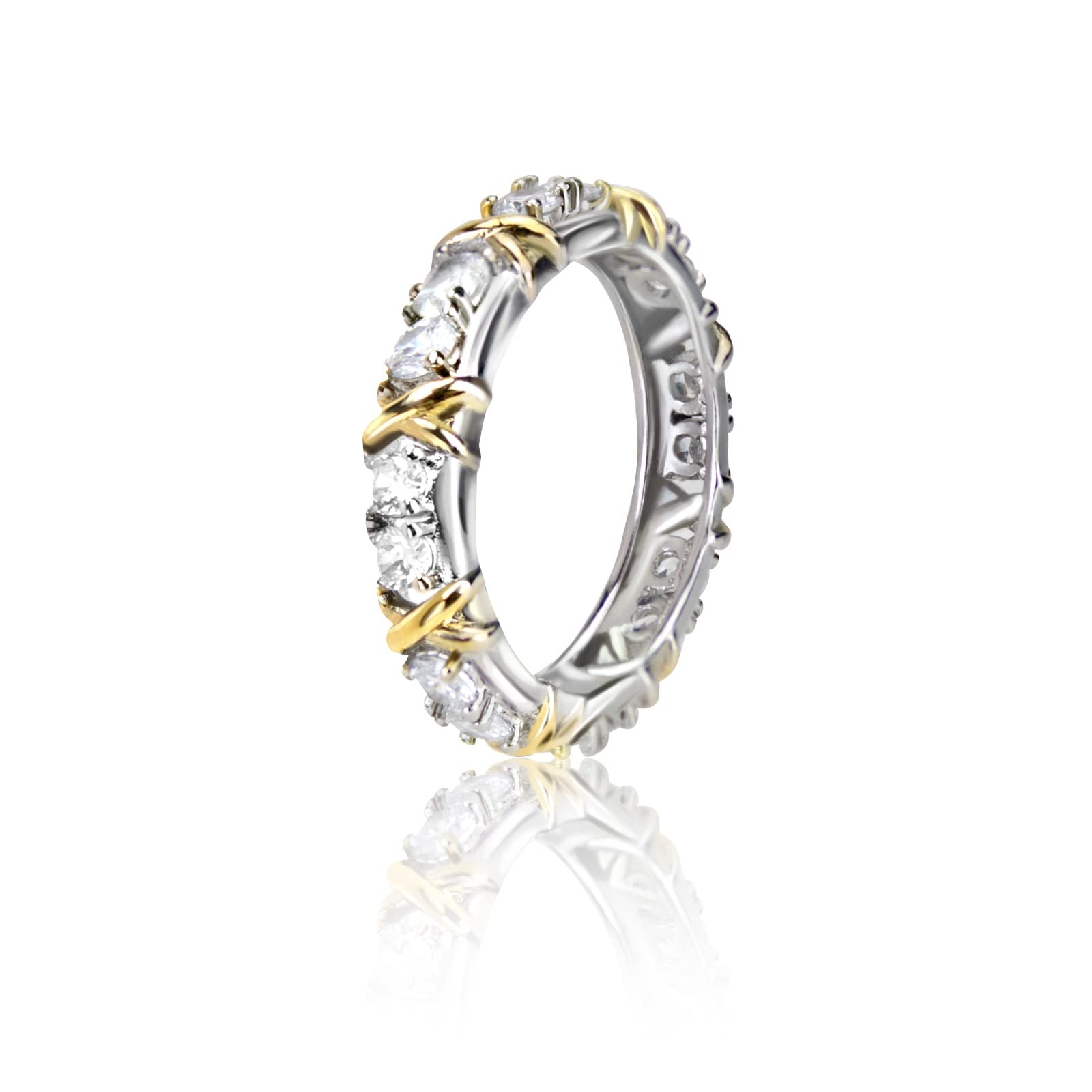 Moissanite Magnetology Lymphvity Ring, Magnetic Zircon Shaping Cross Full Moi…