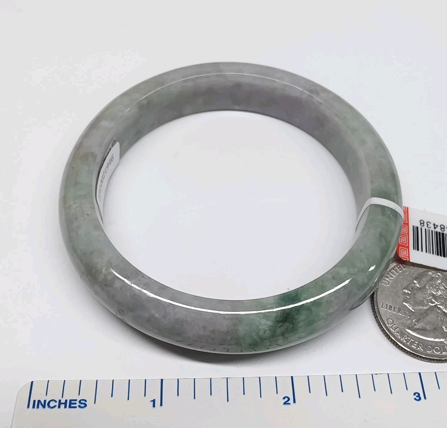 Certificated Green Jade Bangle/Bracelet 57mm Natural Jadeite 天然绿色玉手环镯子 翡翠A货