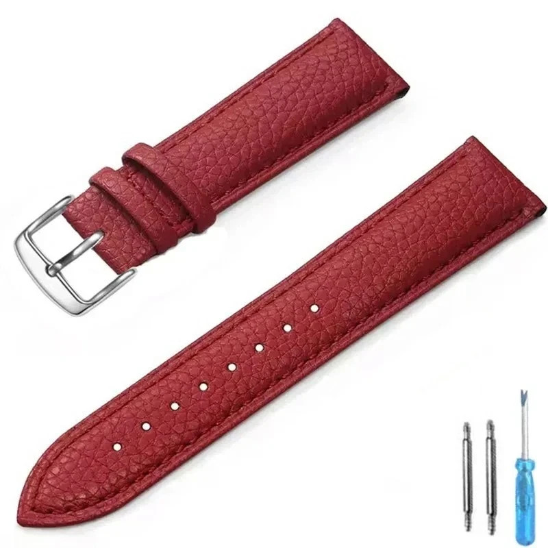 Genuine Leather Watch Band 12mm 14mm 16mm 18mm 20mm 22mm Watch Strap for Man Wom