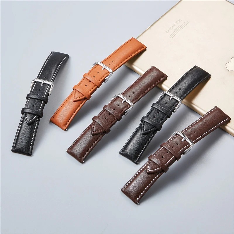 16mm 18mm 20mm 22mm 24mm Genuine Leather Watch Band Strap Bracelet