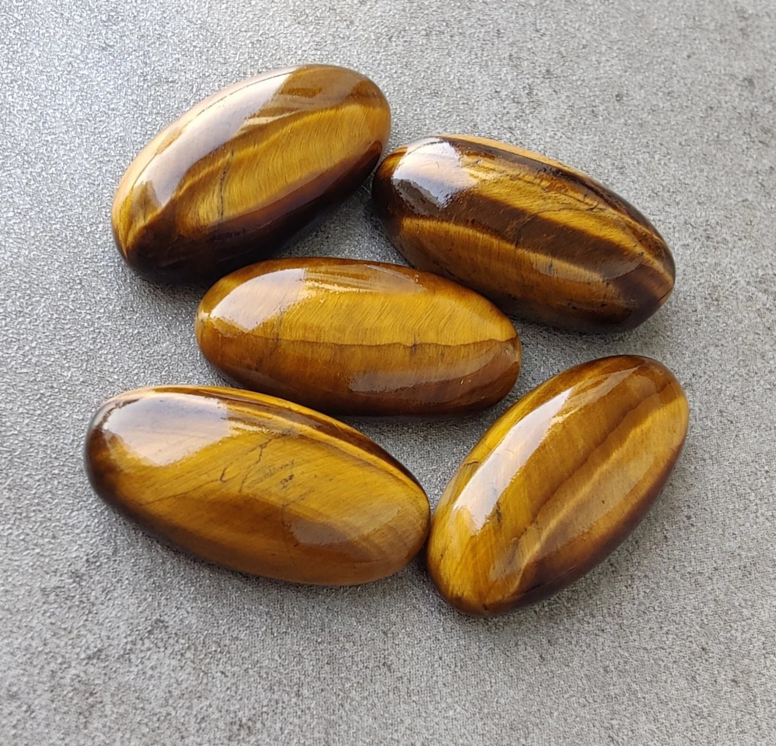 Natural Tiger Eye Long Oval Cabochon Calibrated Handmade Gemstone