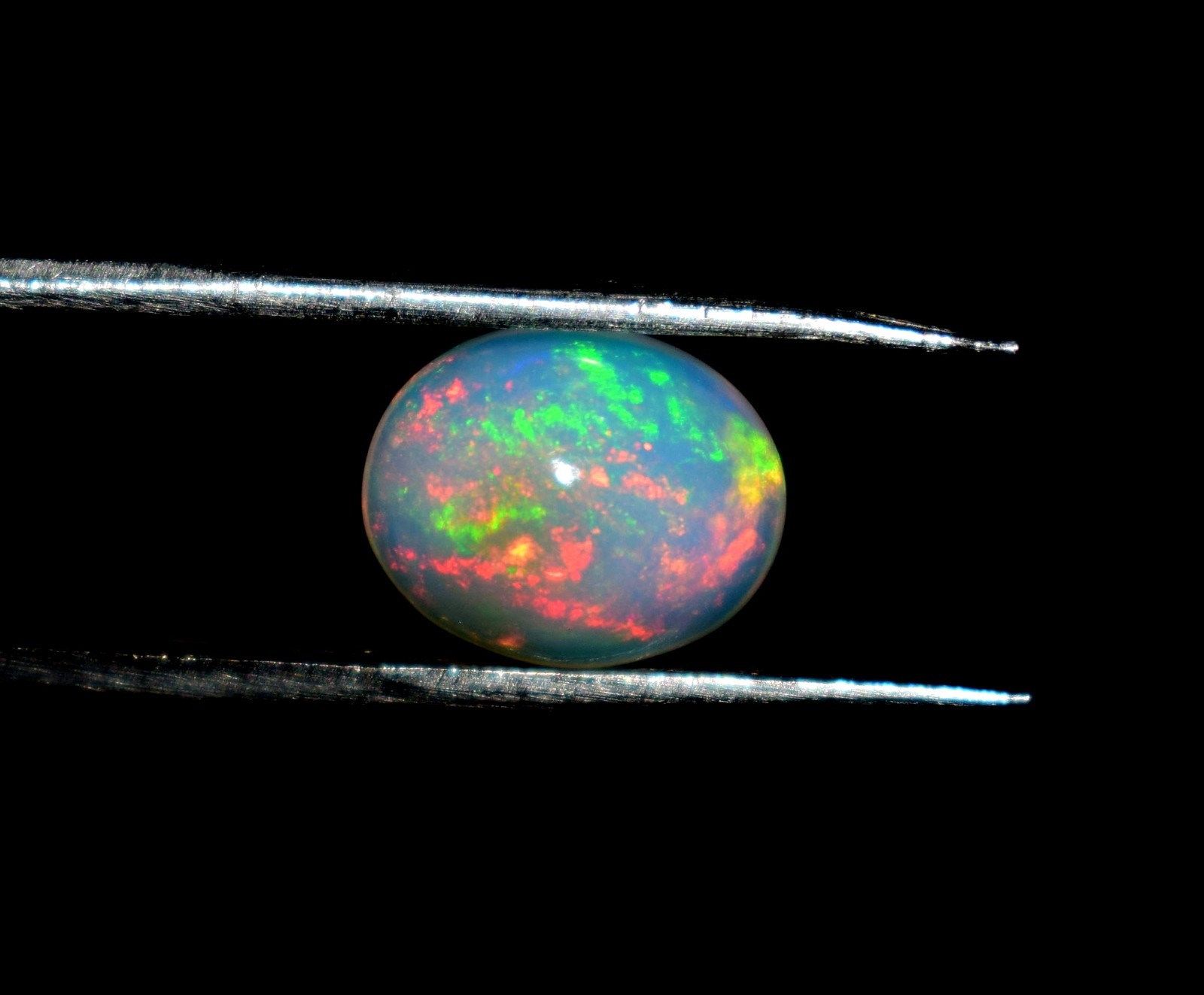 Natural Ethiopian Wello Fire Opal Cabochon Gemstone 7X9mm Loose AAA 03