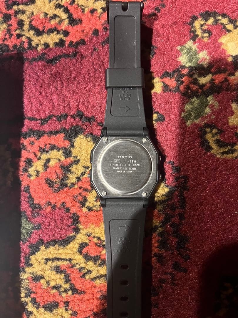 Cheap Casio F 91W 3JH Green Watch