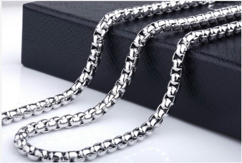 USA Stock 2mm 28″ Stainless Steel Square Rolo Link Chain Box Chain Necklace