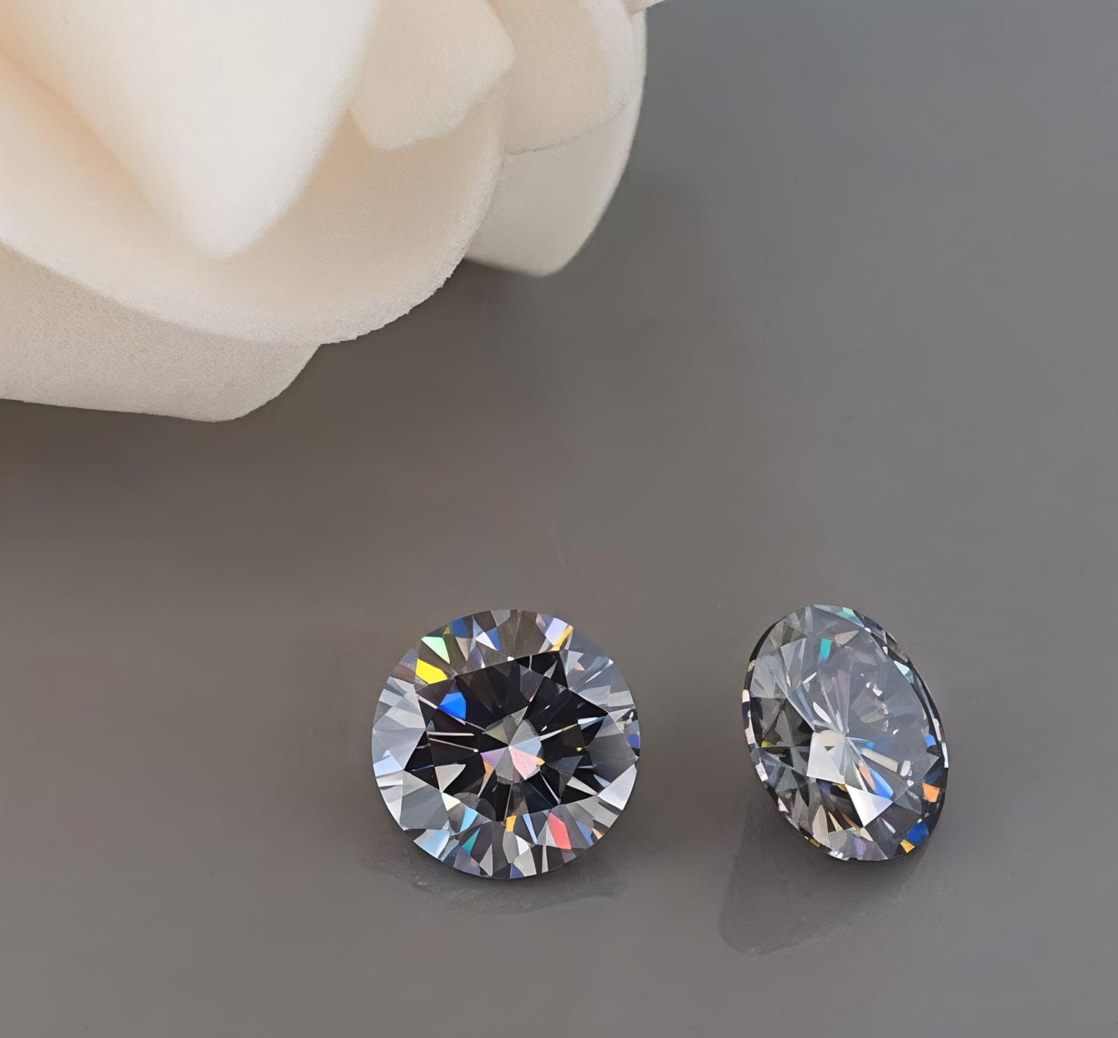 2Ct Pair Round Cut Fancy Black Color VVS1 Diamond Premium Quality gemstone 2 Pc
