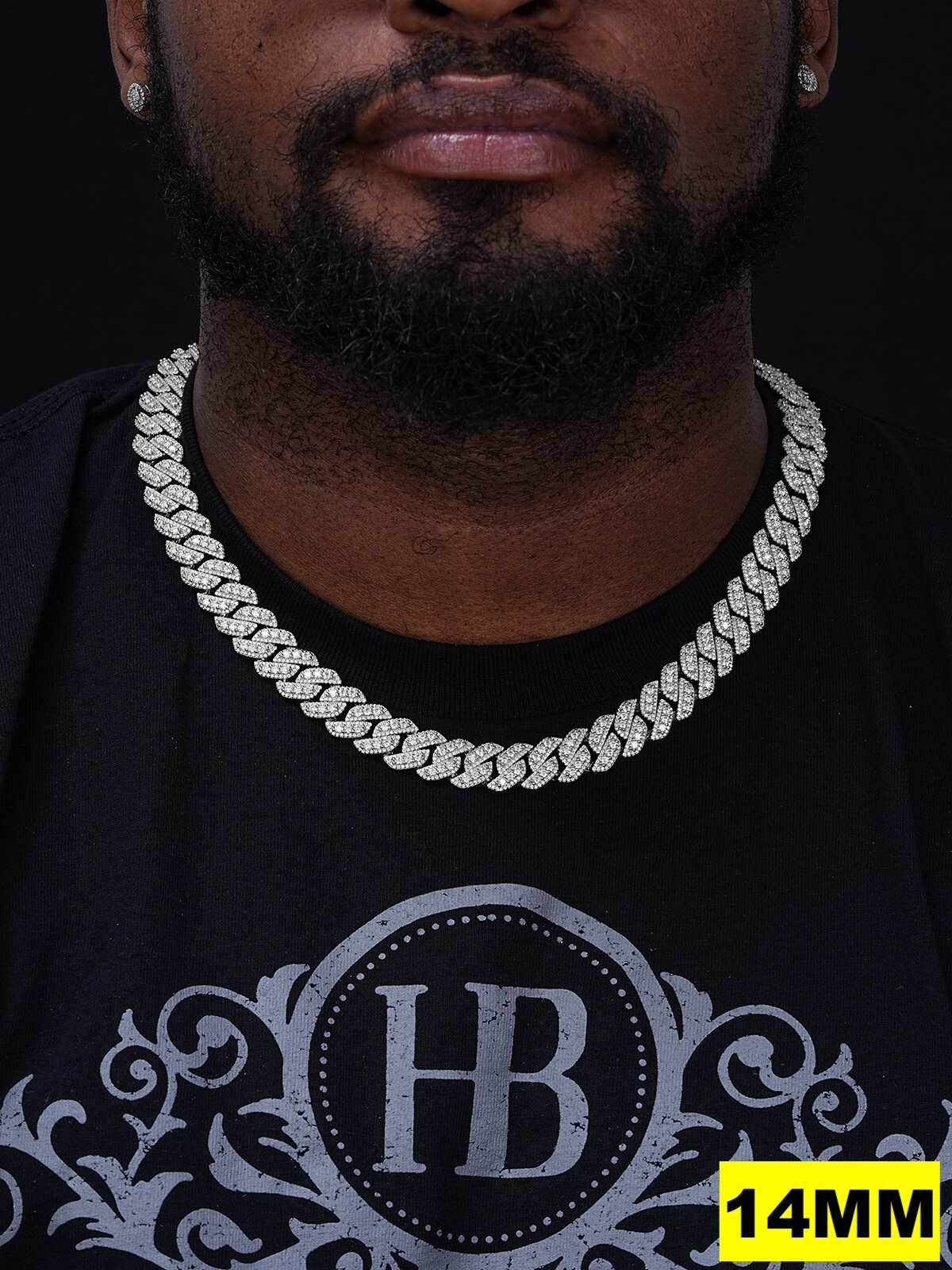 MOISSANITE Real Miami Cuban Link Chain Iced Hip Hop 925 Silver Necklace 16″-30″
