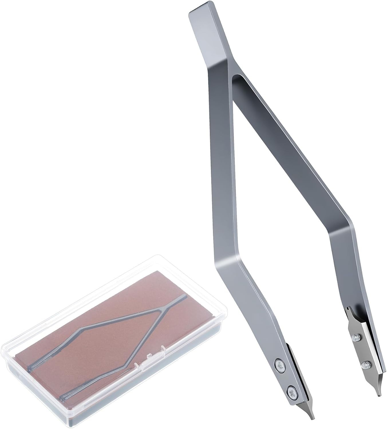 V-Shaped Stainless Steel Spring Bar Tweezers for Watch Repair – Ergonomic Design