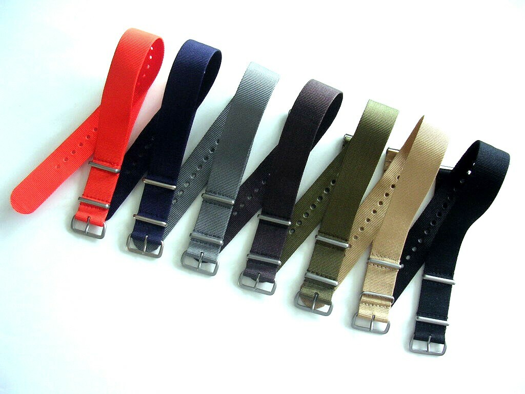 16mm Black Red NATO G10 Ballistic watchband strap RAF bond IW SUISSE 18 20 22 24