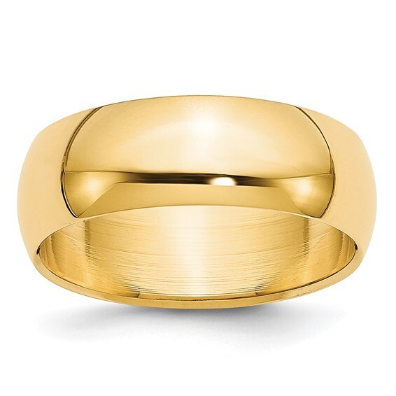 10K Solid Yellow Gold 2mm 3mm 4mm 5mm 6mm 8m Men’s Women’s Wedding Band Ring