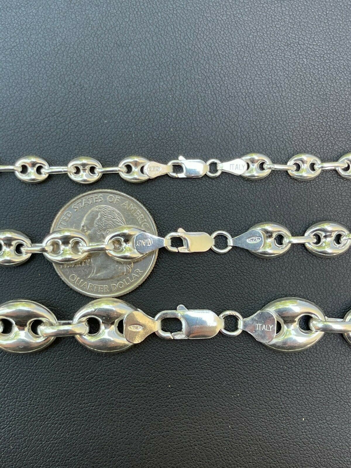 925 Sterling Silver Puffed Mariner Link Chain Necklace Or Bracelet 6-12mm 7-30″