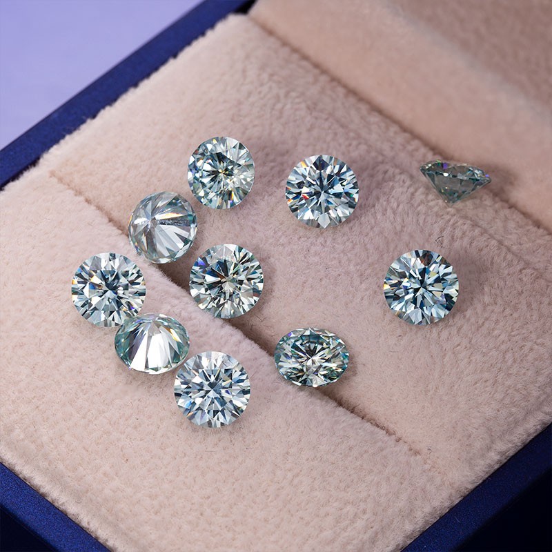 US GRA VVS1 0.5-5ct multicolor Round Cut Loose Moissanites Wholesale Price