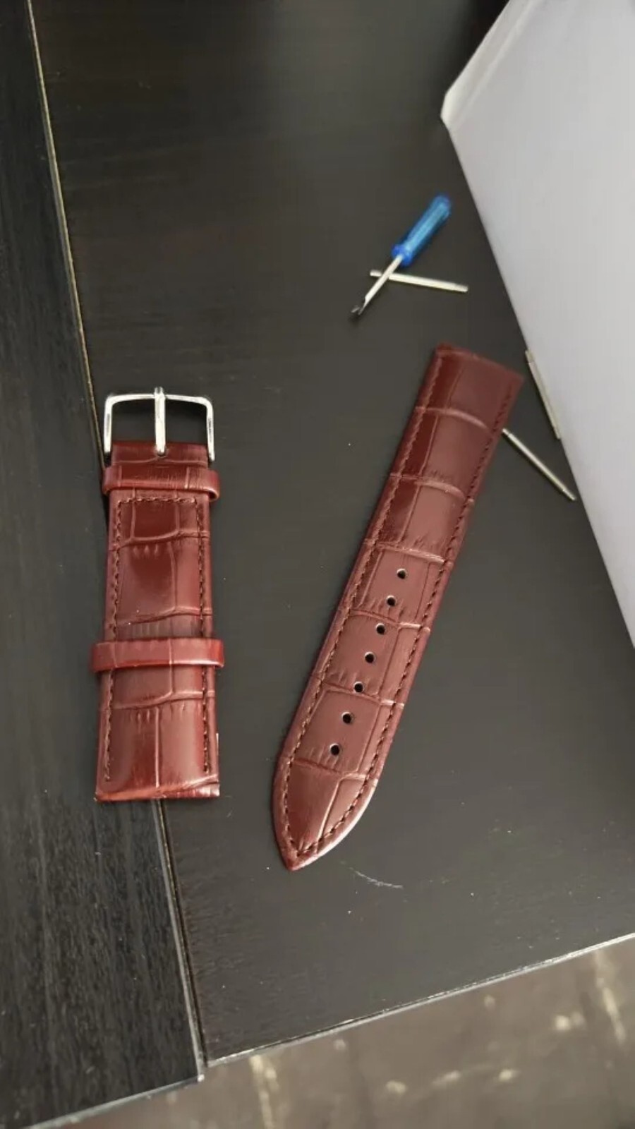 16mm 18mm 20mm 22mm 24mm Genuine Leather Wristband Watch Strap Band Bracelet