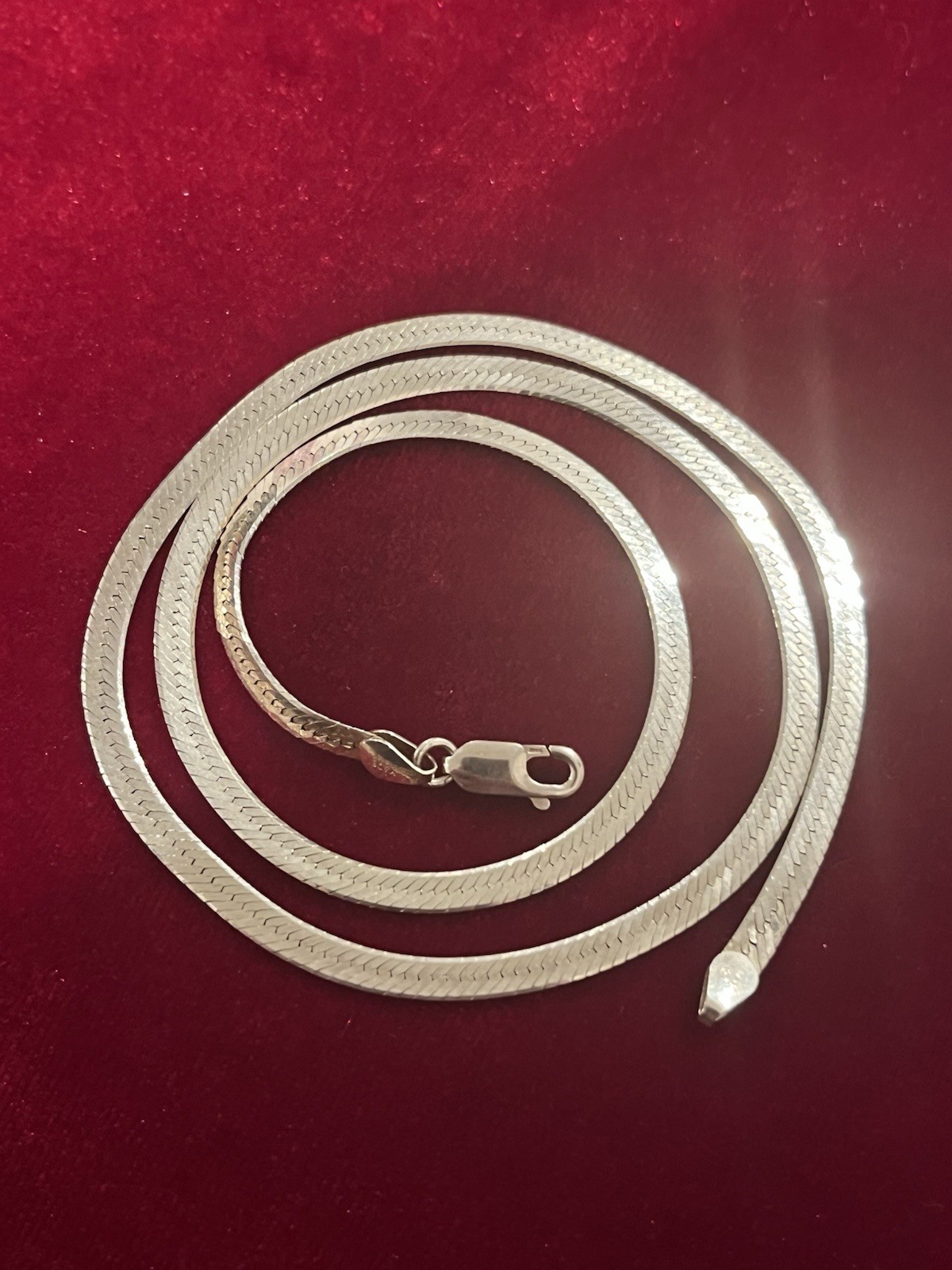 14k Yellow Gold 18″ Herringbone Chain Necklace 3mm 8.1g Solid Made in Italy