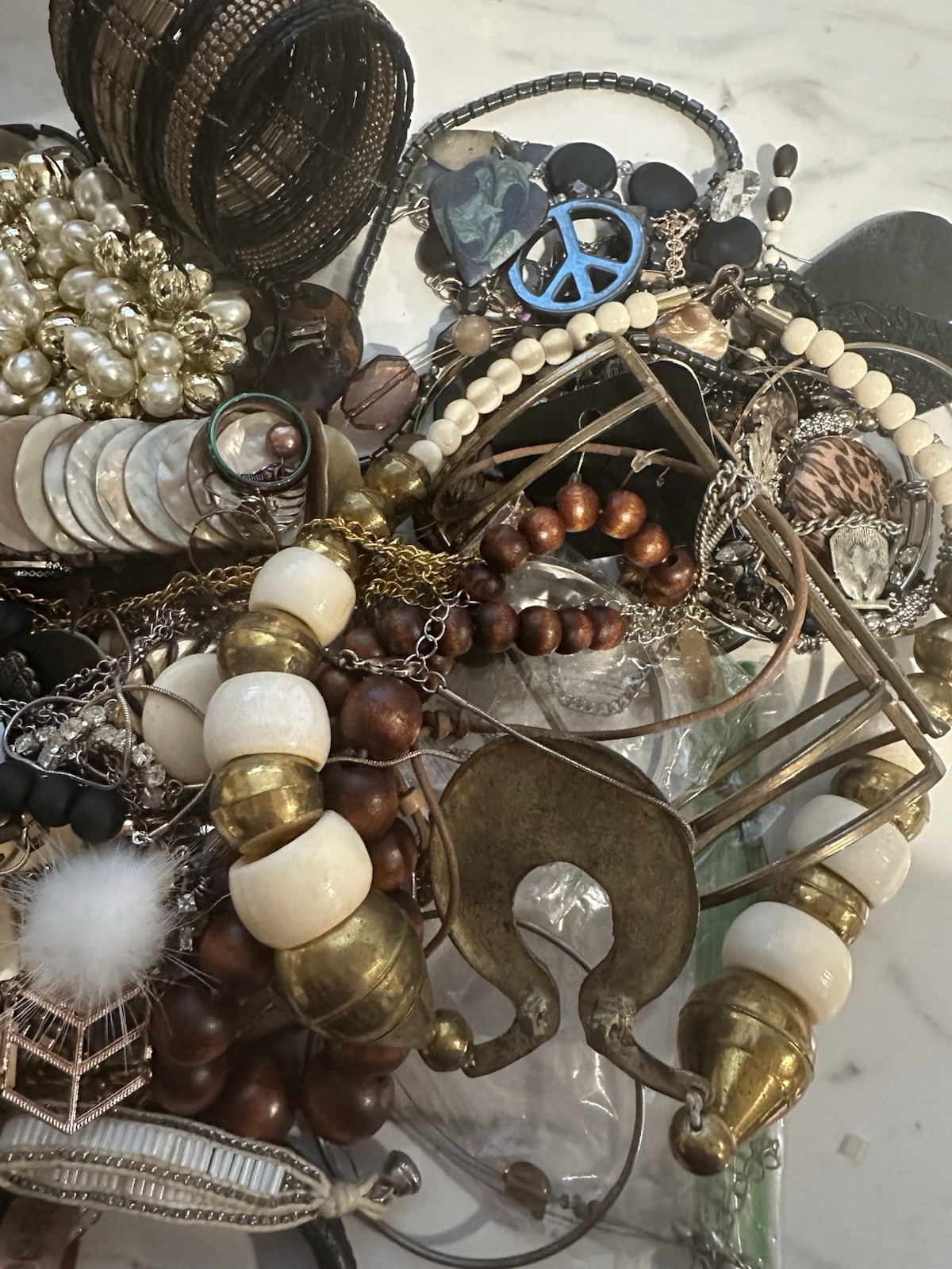 Wearable Lot Of Costume Jewelry – None Signed – 3lbs – Some Light Wear Or Damage