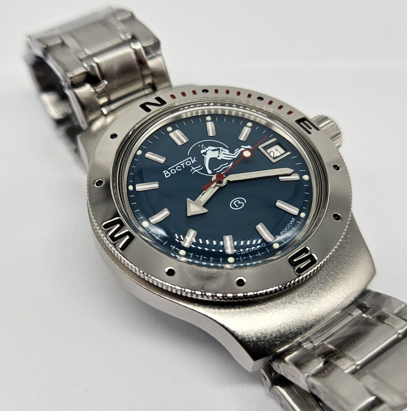 Vostok Amphibia 060059 Watch Scuba Dude Diver Mechanical Automatic US SELLER