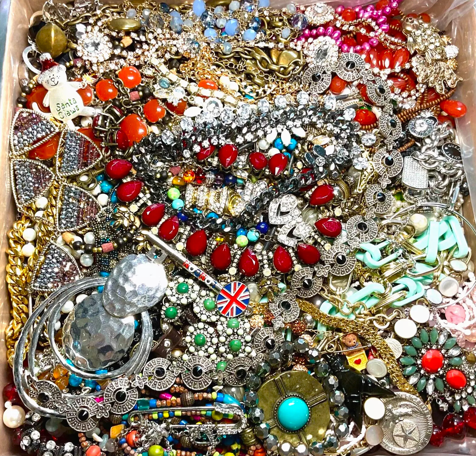 10 Pound Lbs Unsearched Huge Lot Jewelry VTG Vintage Modern Junk & Wear Tangled