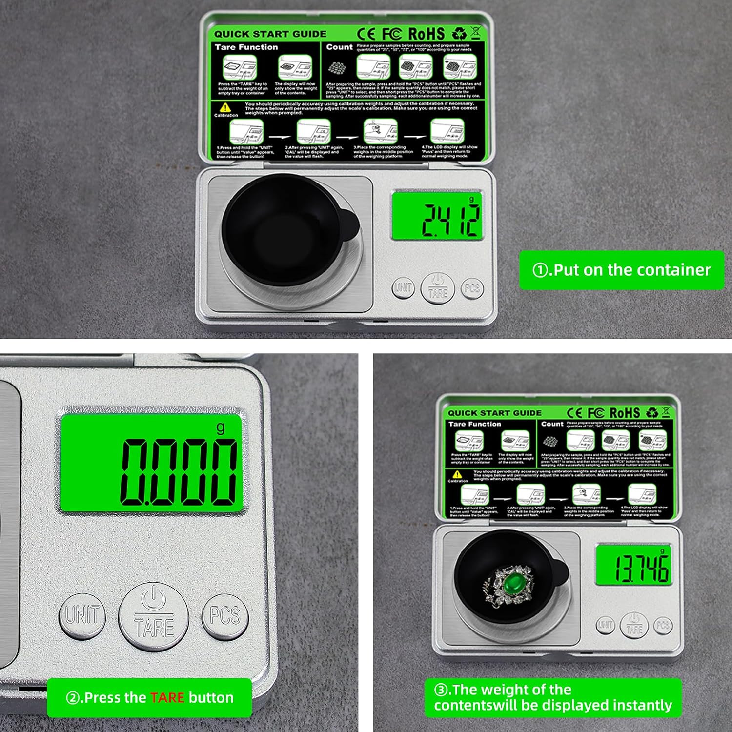 High Precision Mg Scale 100G/0.001G, Pocket Digital Milligram Scale, Small Gram