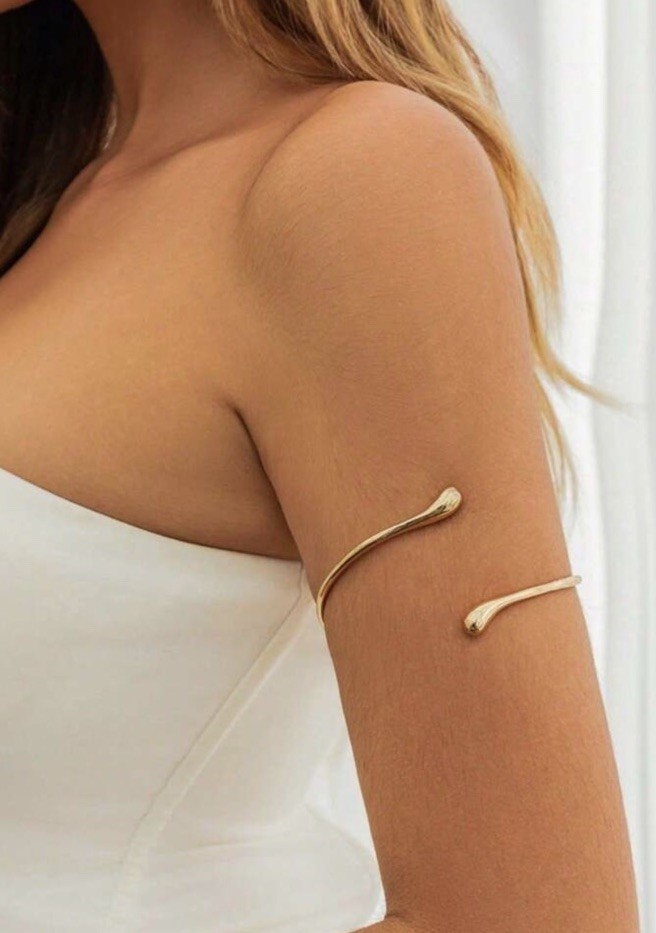 Armlet, arm cuff bracelet, gold armband, Elegant bracelet , gold Upper Arm