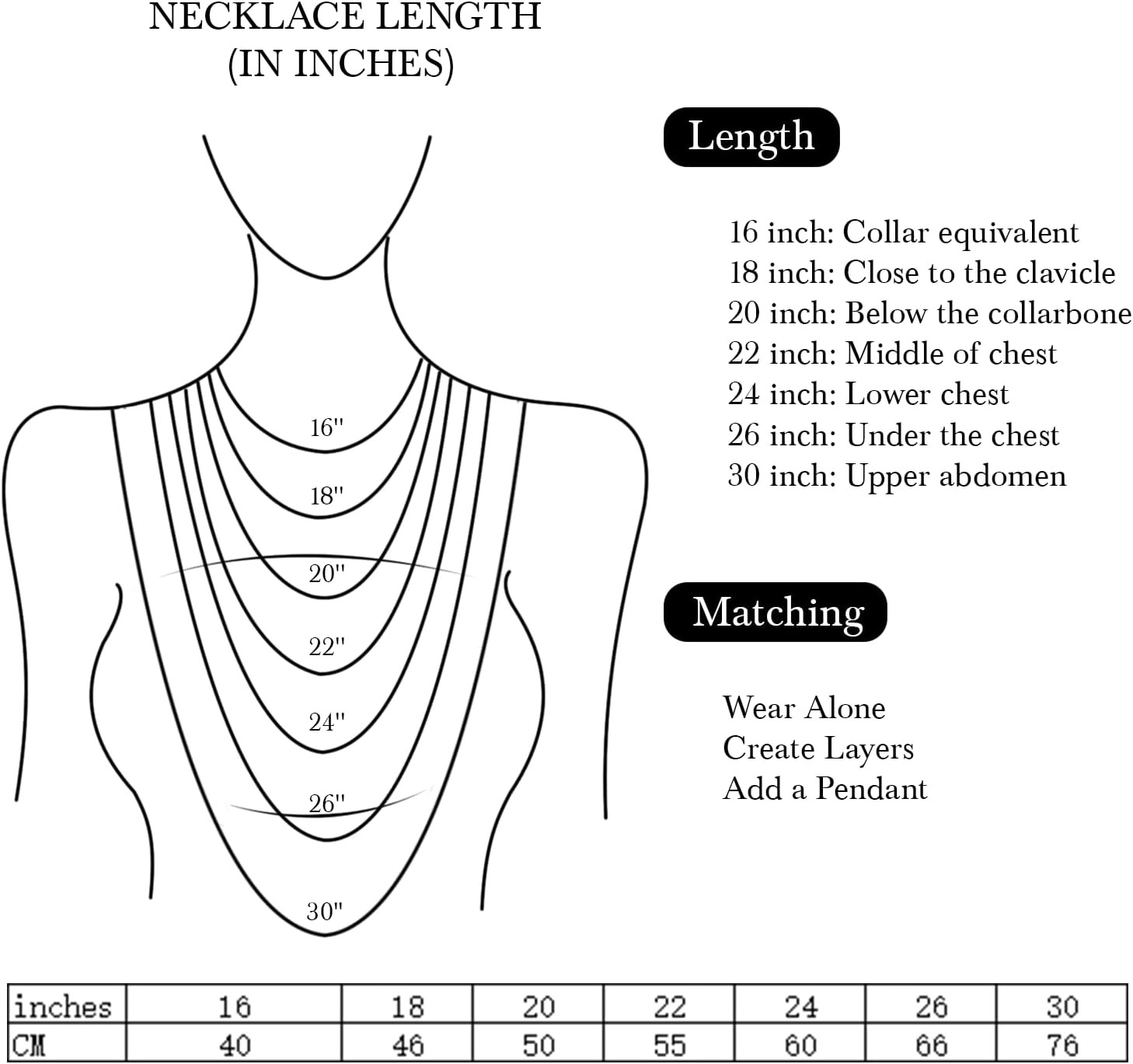 Necklace Chains 14K Gold Plated Necklace for Women & Mens 2.5mm 16-30in (16in)