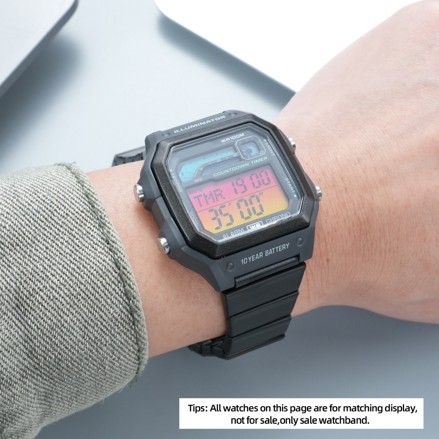 For Casio AE-1200WH AE1300 ws-1600 Metal Watch Mod Kit AE1200 Starp Watch Case