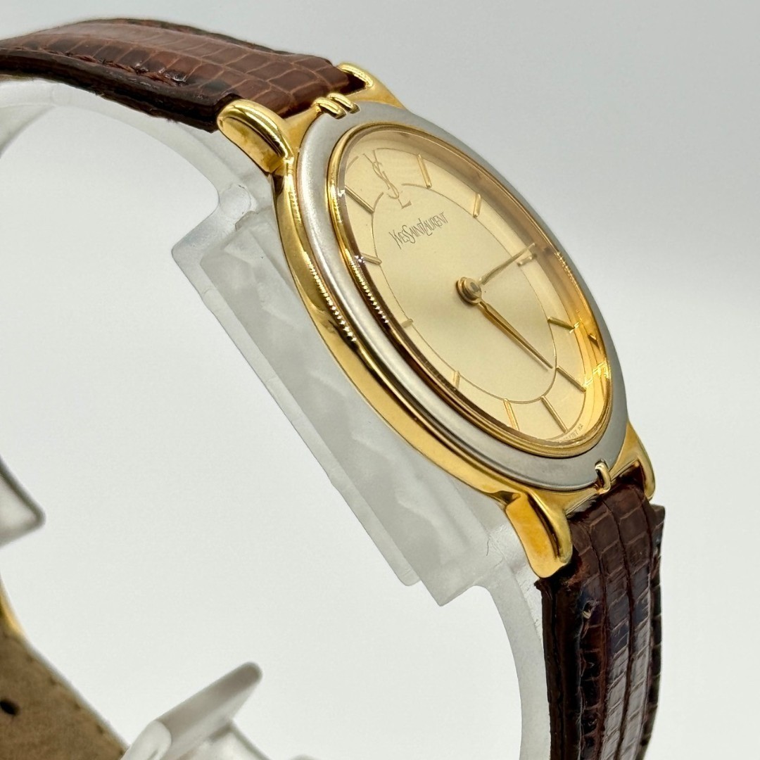 Yves Saint Laurent Watch Gold Dial Quartz Two Hands 4620 E62267
