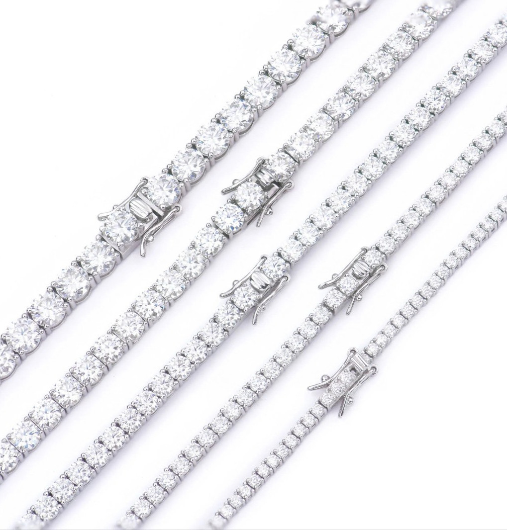 VVS1 Moissanite 925 sterling silver Tennis Bracelet for Women & Men