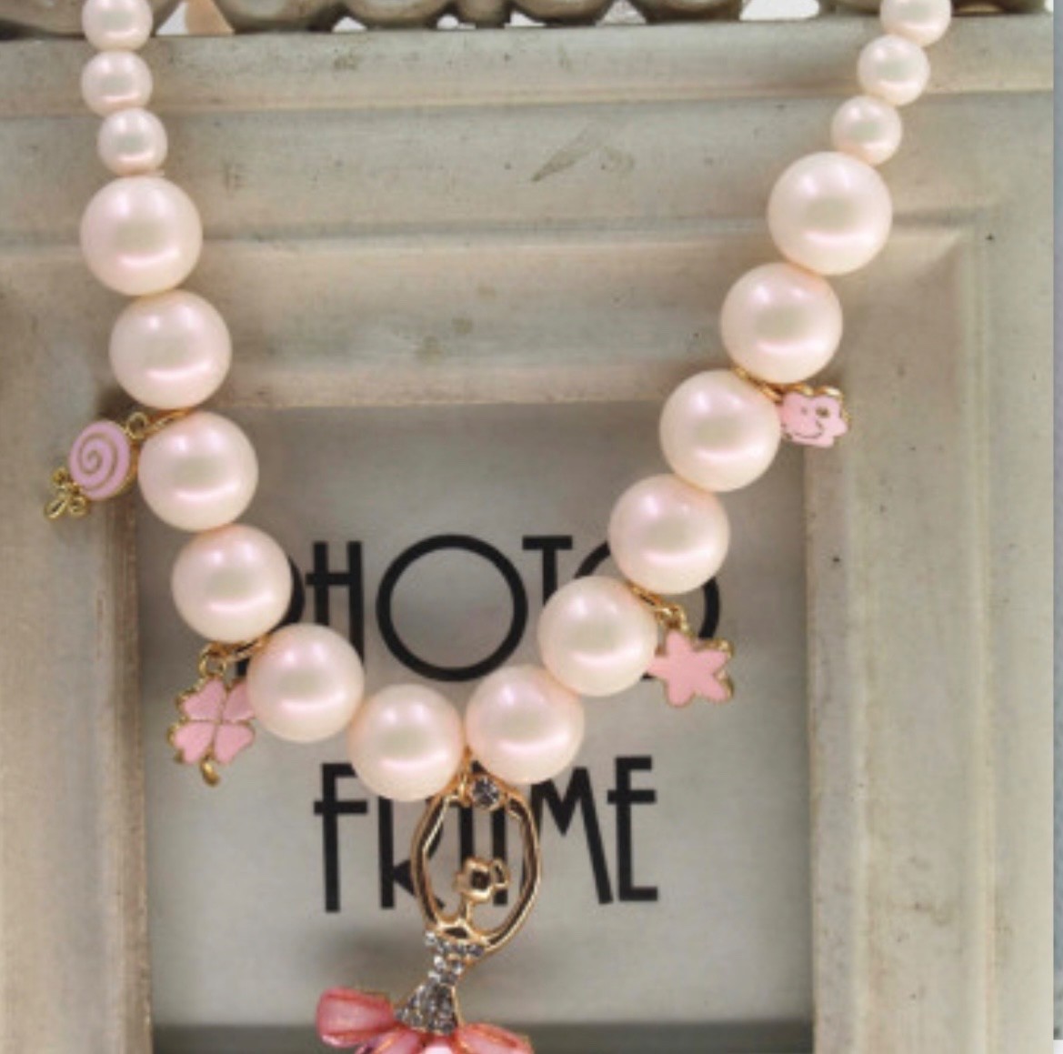 Carry Your Dreams – Ballerina Pearl Necklace | Pink Ballet Charm | Elegant Gift