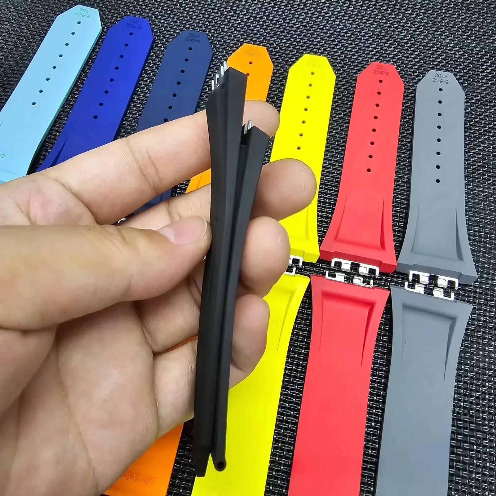 30/22mm Rubber Watch Strap Fits HB Spirit of Big Bang 42mm 642 Series
