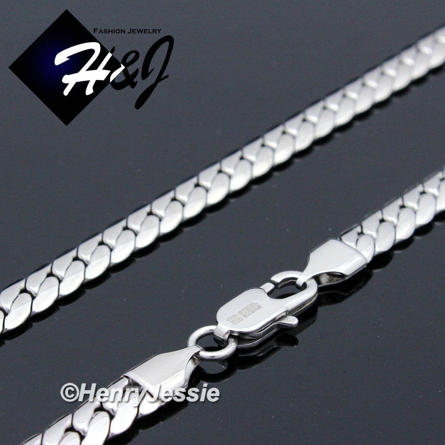 18-40″MEN Stainless Steel 3/4/5/6/8mm Silver Miami Cuban Curb Chain Necklace*155