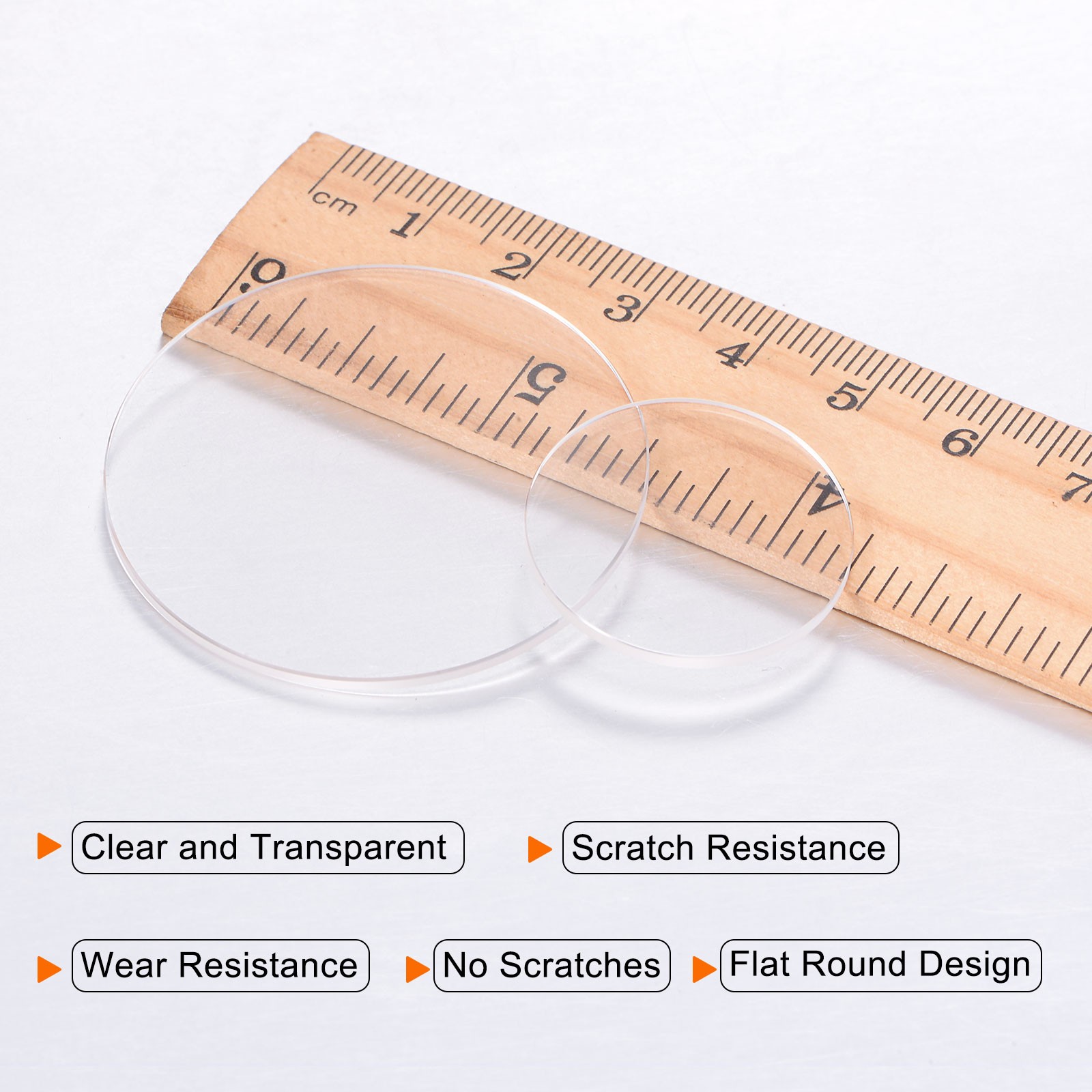 Watch Crystal Glass Lens 31.5mm Dia 1.5mm Thick Flat Round Sapphire Replacement