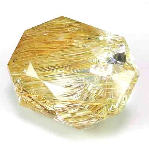 EXQUISITE GEM BRAZILIAN SILVER WHITE WITH GOLDEN RUTILE TOPAZ 4.9CT – FANCY OVAL
