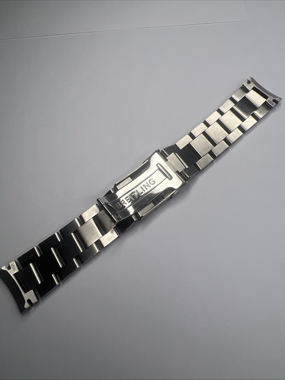 Authentic 22mm Breitling Brushed Satin Steel 162A Bracelet 20mm Deployant Clasp