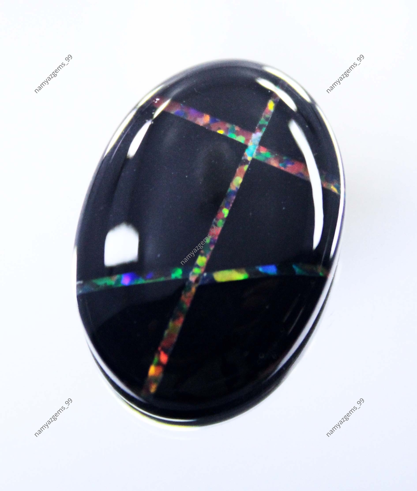 17.90 Ct Natural Doublet Onyx Opal Multi Color CERTIFIED Loose Gemstone