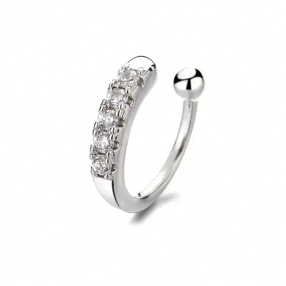 2pcs Elegant U-Shaped Nose Clips Non-piercing Nose Stud Fake Nose Ring For Women