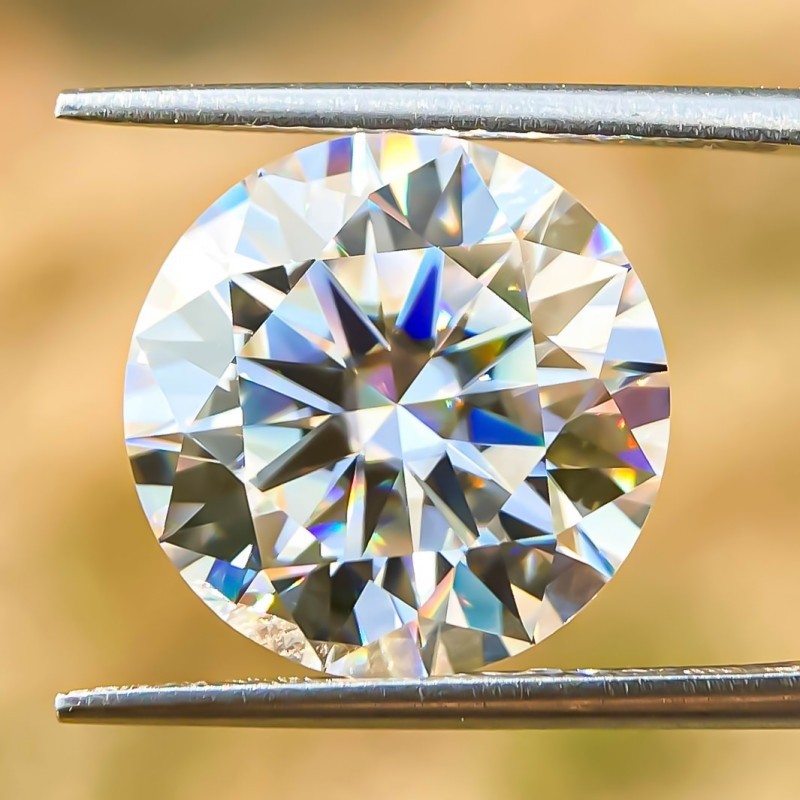 Round Brilliant Cut D Color Moissanite Loose Stone 3-14mm 0.1-10ct VVS1 GRA