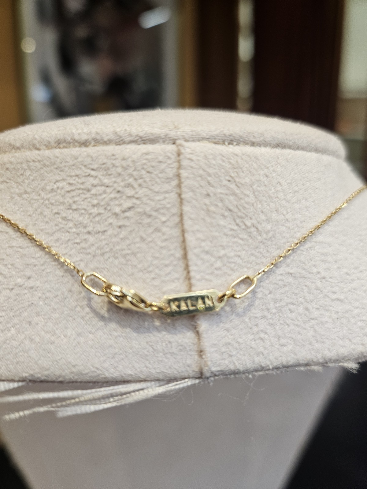 SUZANNE KALAN 14K Yellow Gold with black sapphire necklace. Amalfi series.