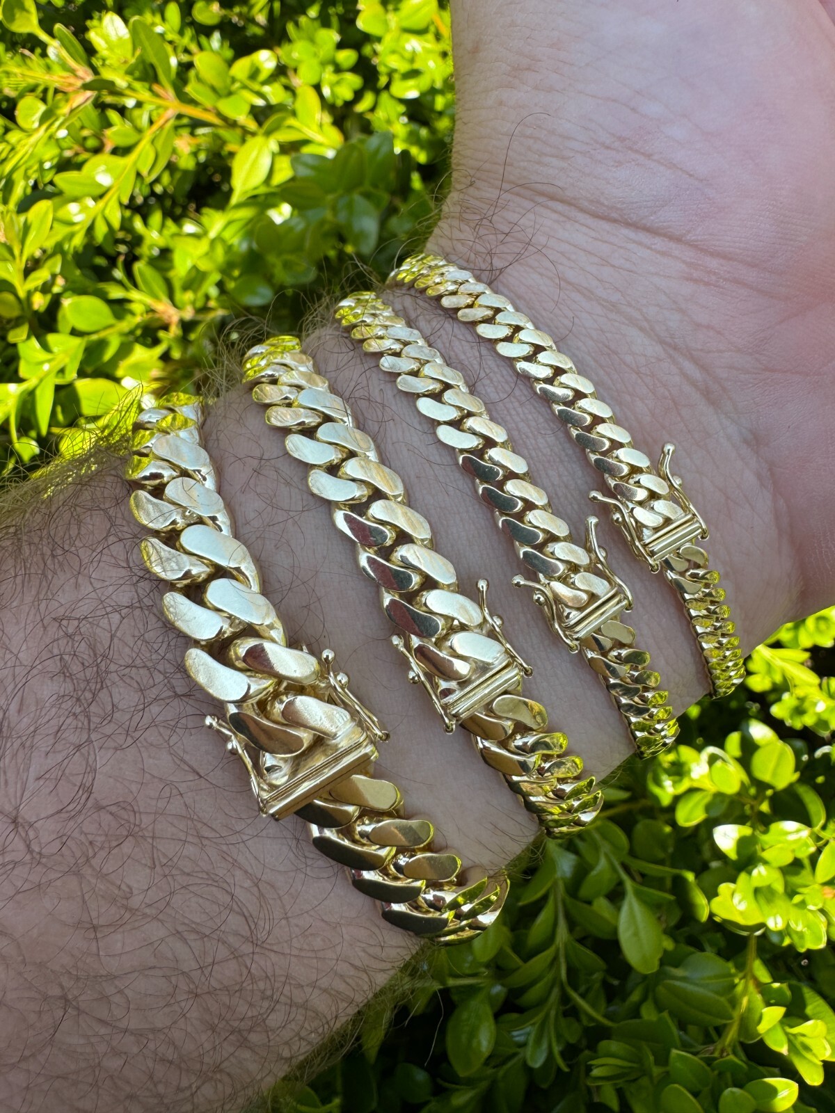 HANDMADE Tight Link Solid 10k Gold Miami Cuban Link Chain Or Bracelet Necklace