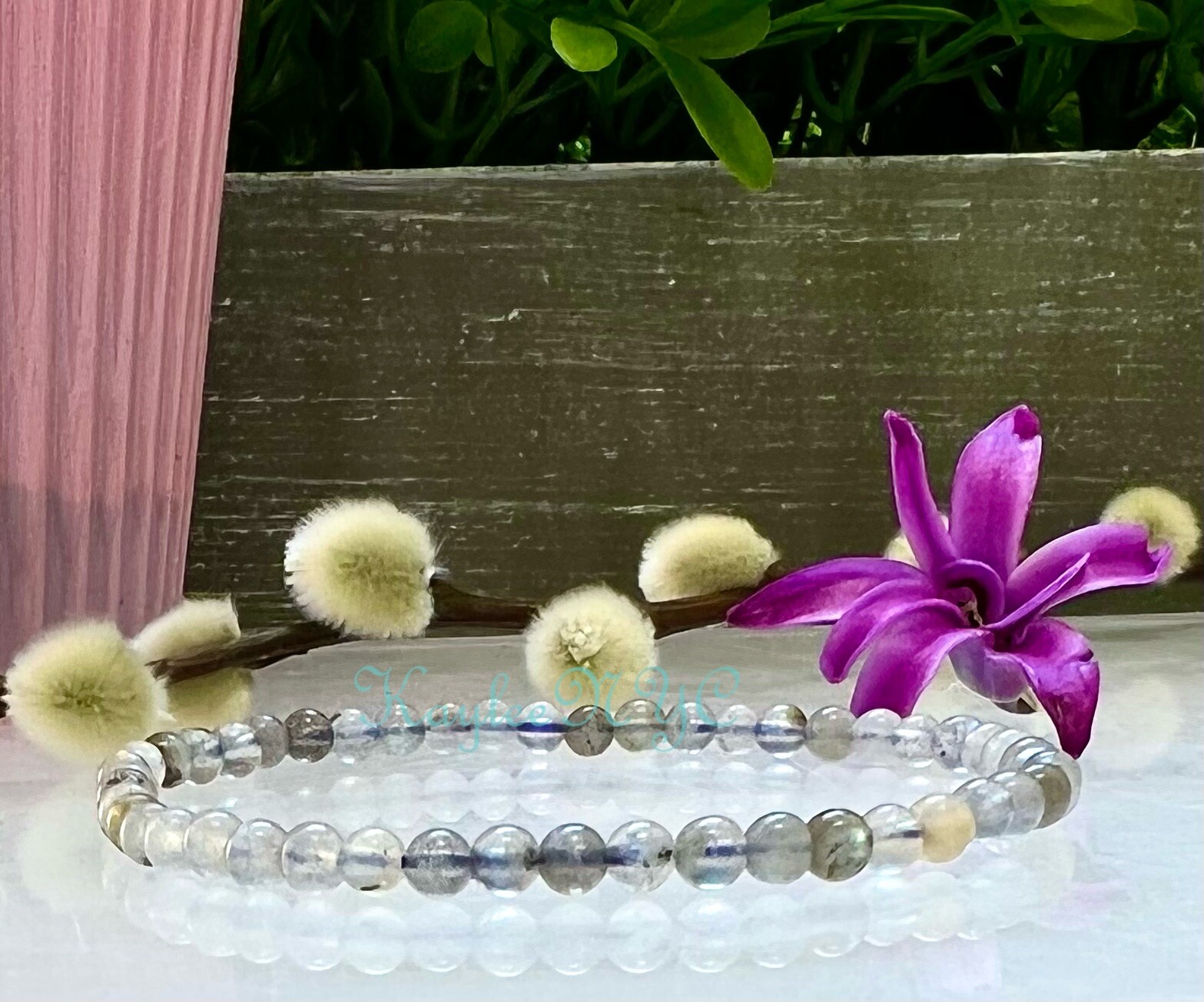 Wholesale Lot 6 Pcs Natural Labradorite 4mm 7.5” Crystal Stretch Bracelet