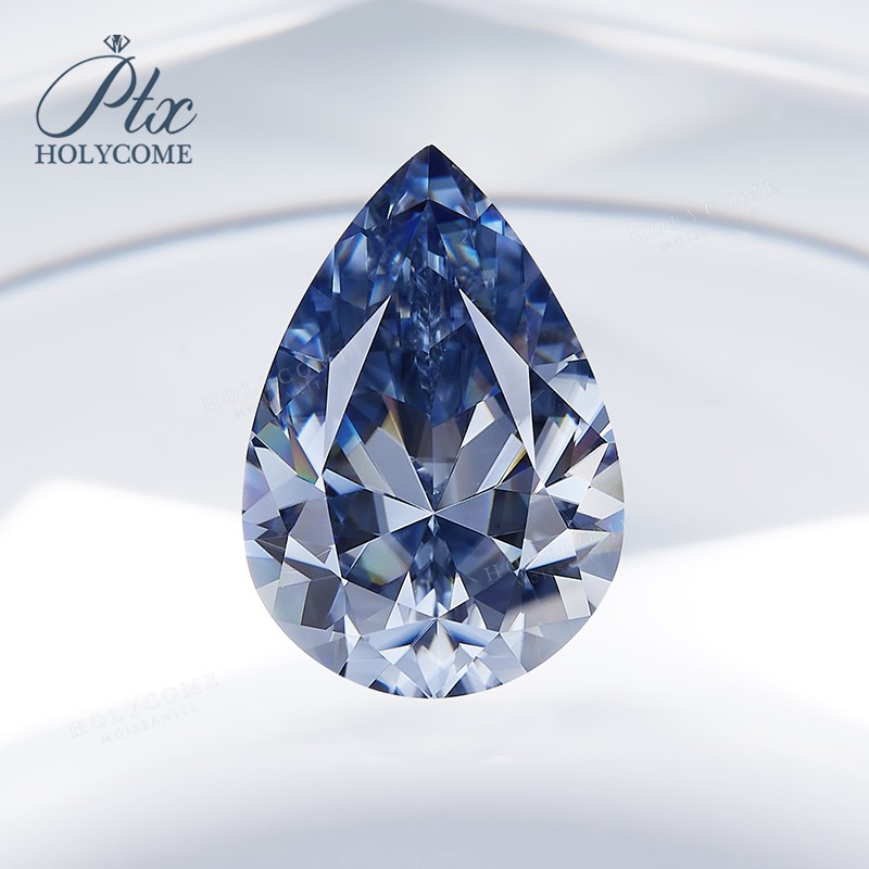 Primary Color Moissanite Stone Pear Cut VVS1 Loose Gemstone With GRA Certificate