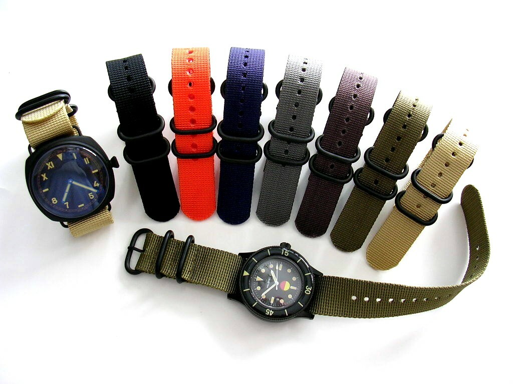 22mm NATO G10 1pc UTC PVD Nylon Smart Watchband replacement Dive strap IW SUISSE