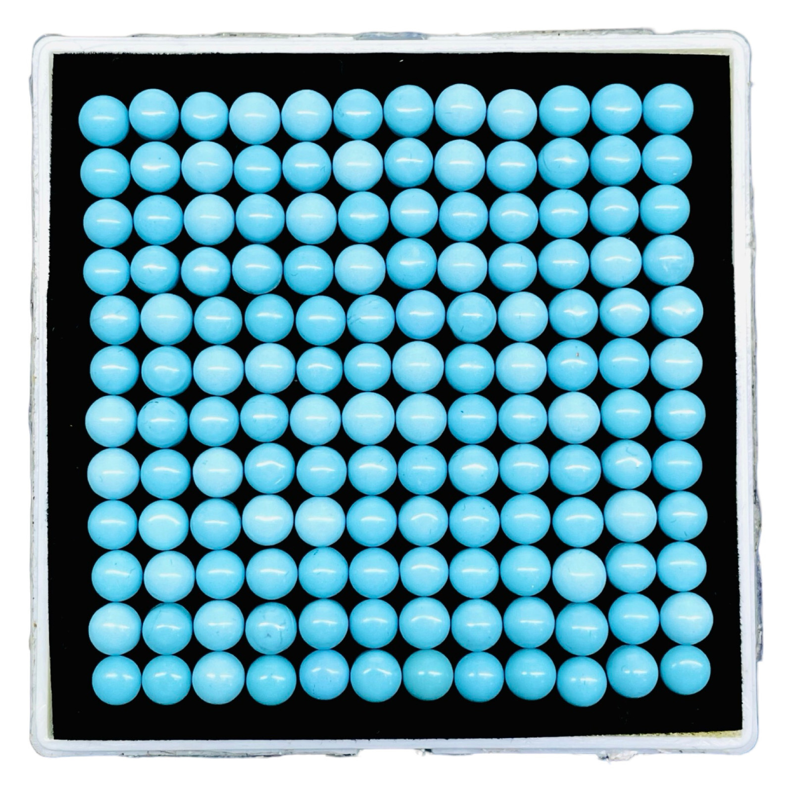 150 Pcs Natural Constituted Turquoise 6mm Round Cab Loose Gemstones Lot 105 Cts