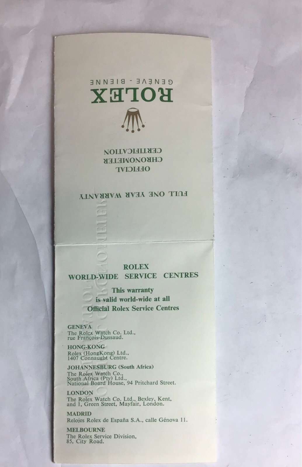 Rolex 513**** Chronometer Authentic One Year Warranty 1970’S