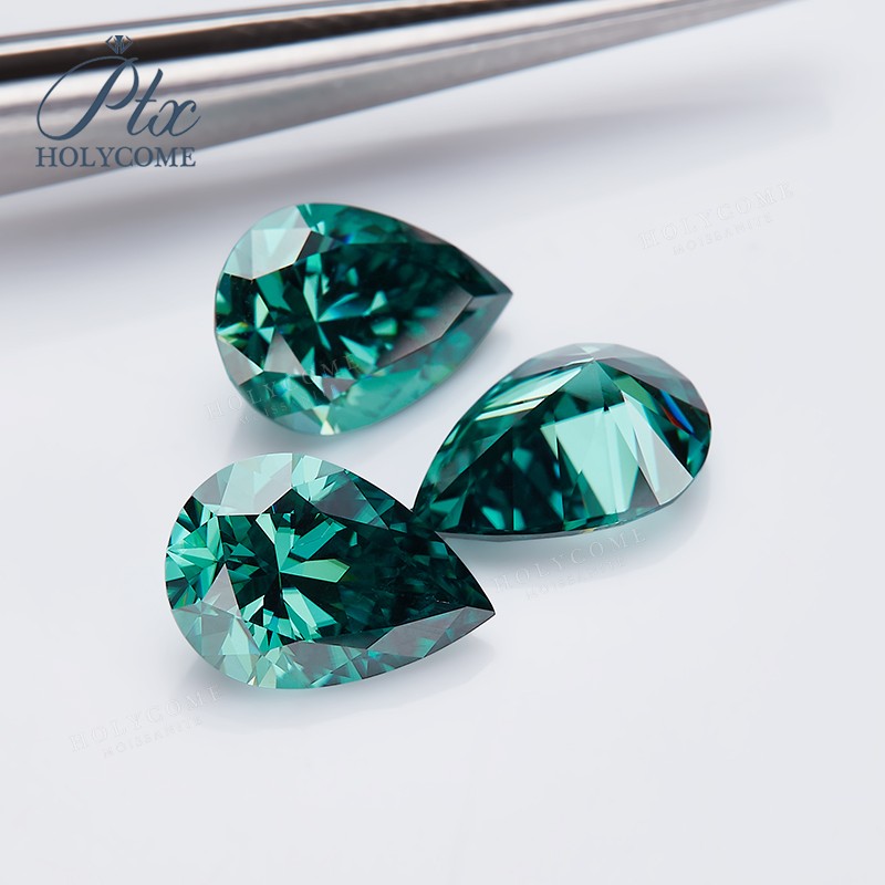 Primary Color Moissanite Stone Pear Cut VVS1 Loose Gemstone With GRA Certificate