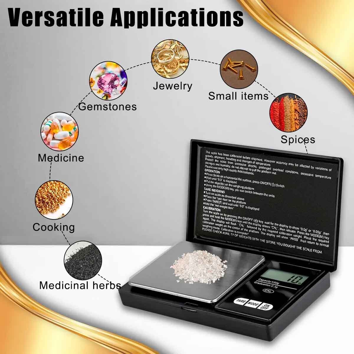 Digital 1KG x 0.1g Scale Jewelry Portable Pocket Balance Gram OZ. LCD Herb Gold