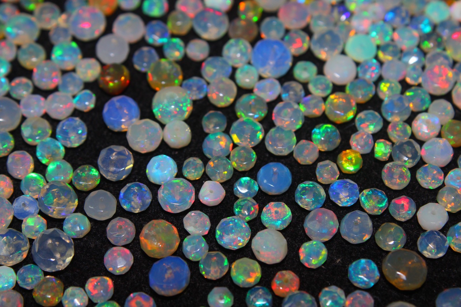 Natural Ethiopian Opal Faceted Beads 4mm 5mm 25pcs Gemstone