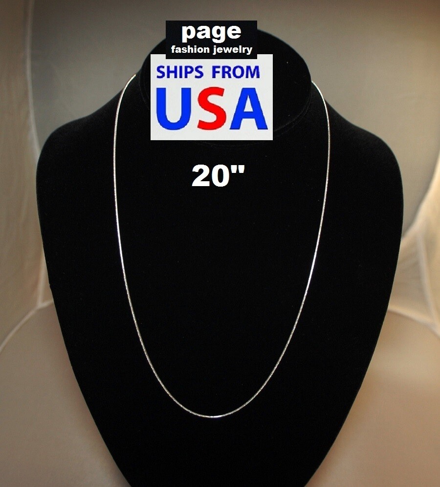 USA Seller- 925 Sterling Silver 2mm Snake Chain 18″ 20″ 24″ Necklace Jewelry