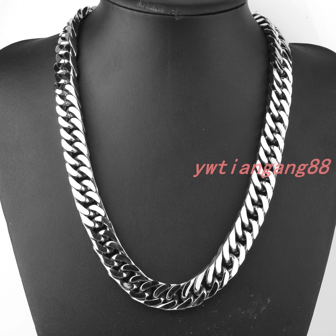 10/12/14/17mm Heavy Men’s Chain Stainless Steel Curb Cuban Necklace or Bracelet